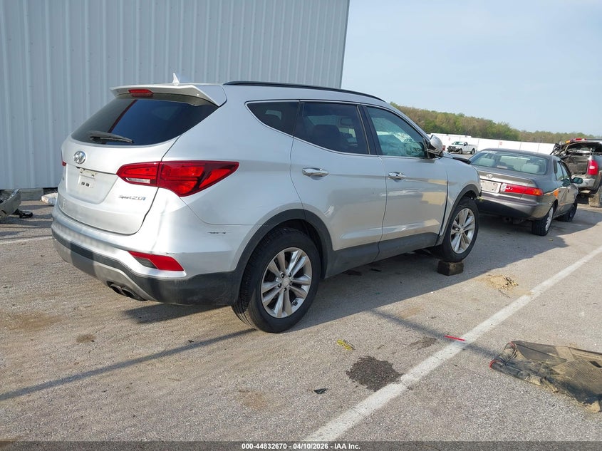 2018 Hyundai Santa fe VIN 5XYZU4LA7JG506105 IAAI salvage auction — FRONT END, Salvage (Indiana), sold $1,950 on 2026-07-16 (photo 4)