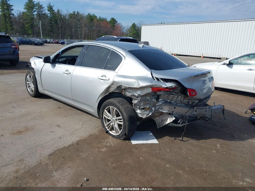 2012 Infiniti G VIN JN1CV6AR9CM974574 IAAI salvage auction — FRONT & REAR, Wait Title, sold $425 on 2026-07-10 (photo 3)