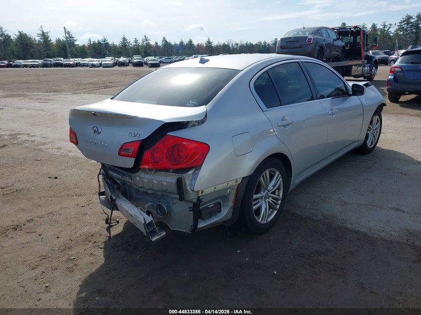 2012 Infiniti G VIN JN1CV6AR9CM974574 IAAI salvage auction — FRONT & REAR, Wait Title, sold $425 on 2026-07-10 (photo 4)