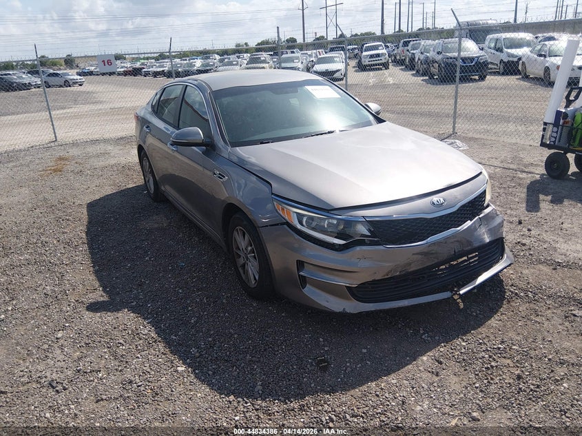 2018 Kia Optima VIN 5XXGT4L30JG185332 IAAI salvage auction — FRONT END, Salvage Title, sold $1,250 on 2026-07-08 (photo 1)