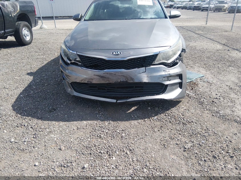2018 Kia Optima VIN 5XXGT4L30JG185332 IAAI salvage auction — FRONT END, Salvage Title, sold $1,250 on 2026-07-08 (photo 6)