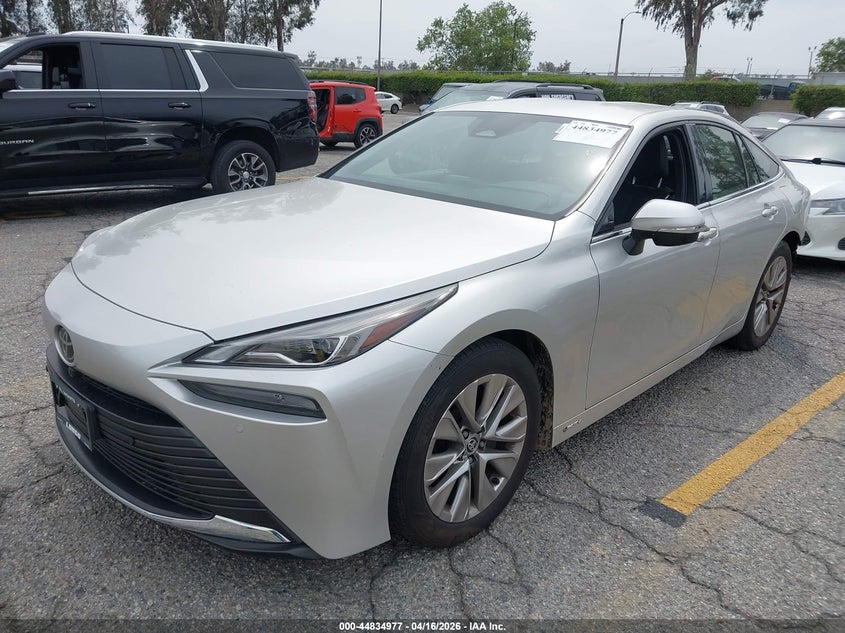 2024 Toyota Mirai VIN JTDAAAAA4RA011685 IAAI salvage auction — LEFT REAR, Salvage (California), sold $5,100 on 2026-07-28 (photo 2)