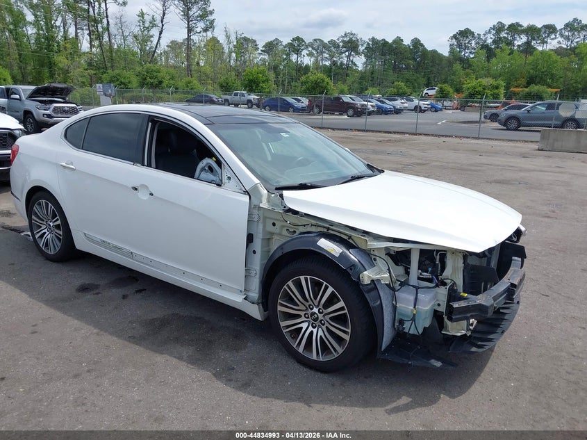 2016 Kia Cadenza VIN KNALN4D73G5213578 IAAI salvage auction — FRONT END, Salvage Title, sold $1,750 on 2026-07-08 (photo 1)