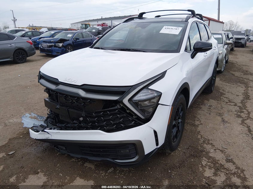 2023 Kia Sportage VIN 5XYK7CAFXPG071770 IAAI salvage auction — FRONT END, Salvage (Indiana), sold $7,500 on 2026-07-12 (photo 2)