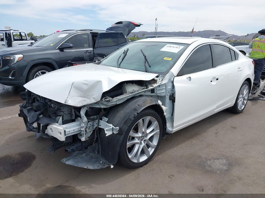 2016 Mazda VIN JM1GJ1V53G1455404 IAAI salvage auction — LEFT FRONT, Salvage Title, sold $2,300 on 2026-08-01 (photo 2)