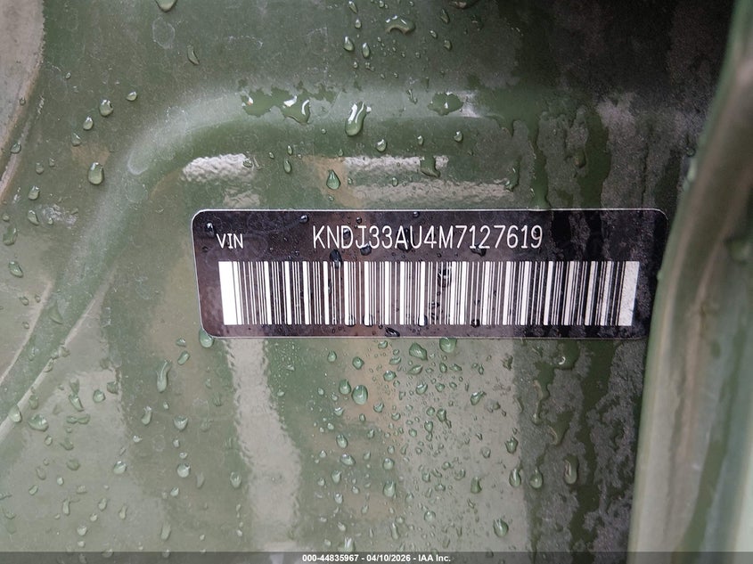 2021 Kia Soul VIN KNDJ33AU4M7127619 IAAI salvage auction — FRONT END, Salvage Title, sold $3,050 on 2026-07-31 (photo 9)
