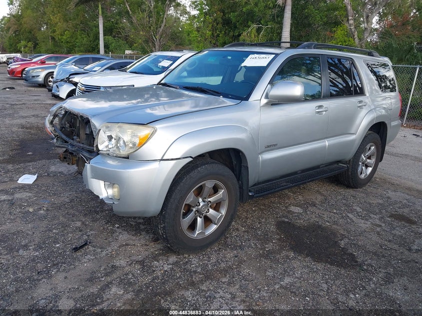 2006 Toyota 4runner VIN JTEZU17R268048188 IAAI salvage auction — FRONT END, Rebuildable (Florida), sold $3,400 on 2026-07-06 (photo 2)