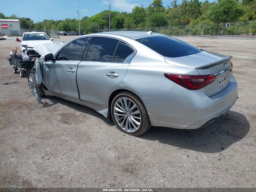 2018 Infiniti Q50 VIN JN1EV7AR6JM435406 IAAI salvage auction — FRONT END, Salvage Title, sold $975 on 2026-08-01 (photo 3)