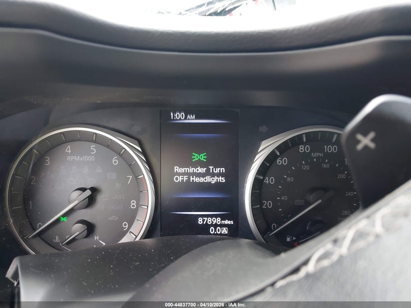 2018 Infiniti Q50 VIN JN1EV7AR6JM435406 IAAI salvage auction — FRONT END, Salvage Title, sold $975 on 2026-08-01 (photo 7)