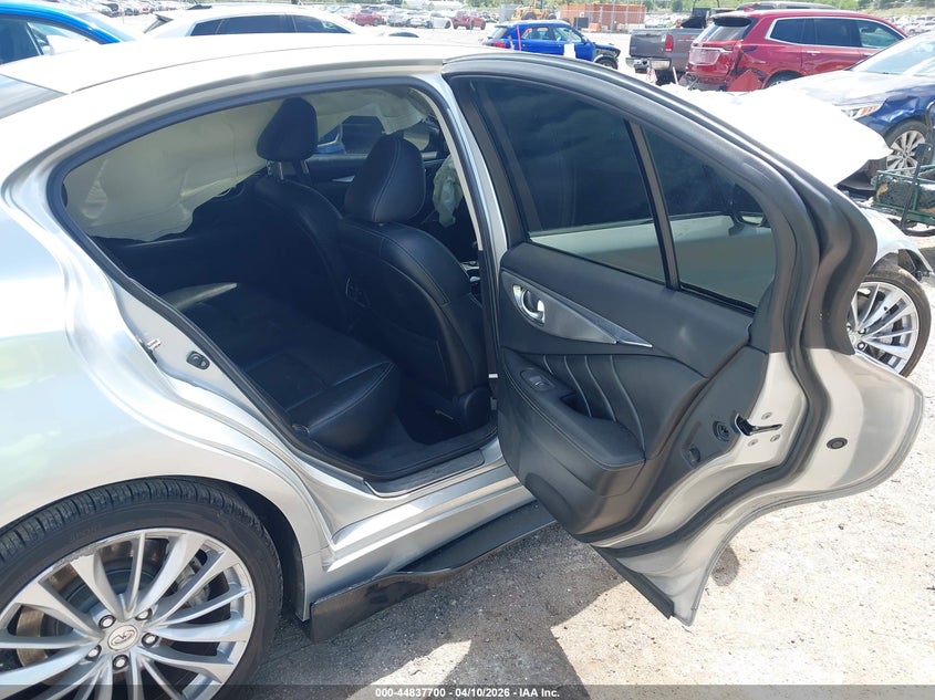 2018 Infiniti Q50 VIN JN1EV7AR6JM435406 IAAI salvage auction — FRONT END, Salvage Title, sold $975 on 2026-08-01 (photo 8)