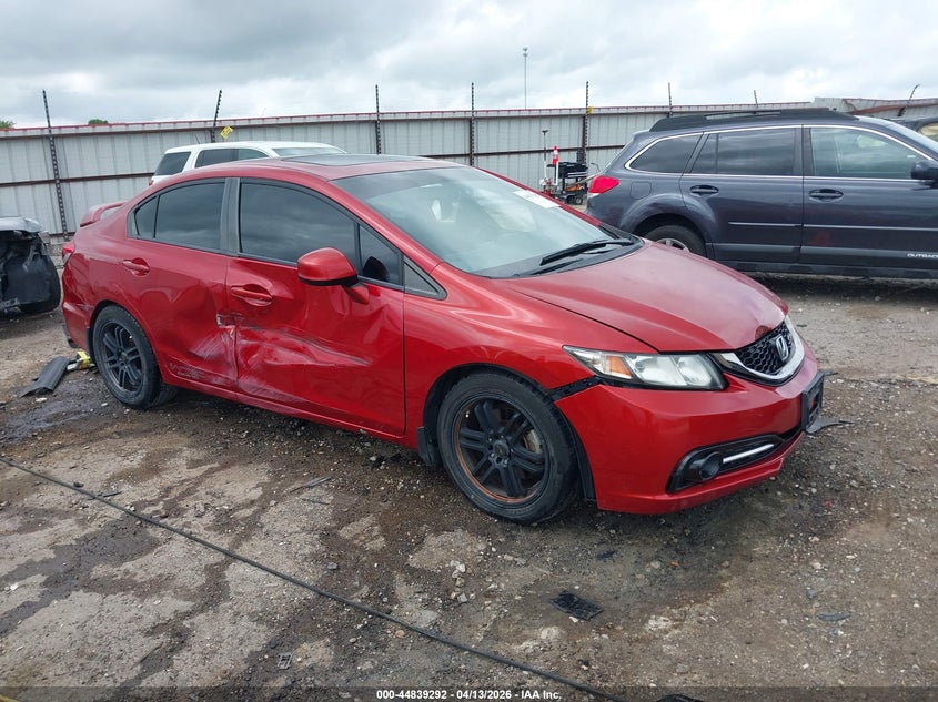 2013 Honda Civic VIN 2HGFB6E57DH707093 IAAI salvage auction — SIDE, Clear (Arkansas), sold $2,600 on 2026-07-17 (photo 1)