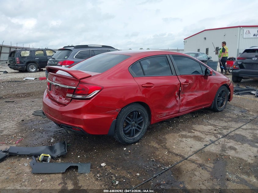 2013 Honda Civic VIN 2HGFB6E57DH707093 IAAI salvage auction — SIDE, Clear (Arkansas), sold $2,600 on 2026-07-17 (photo 4)