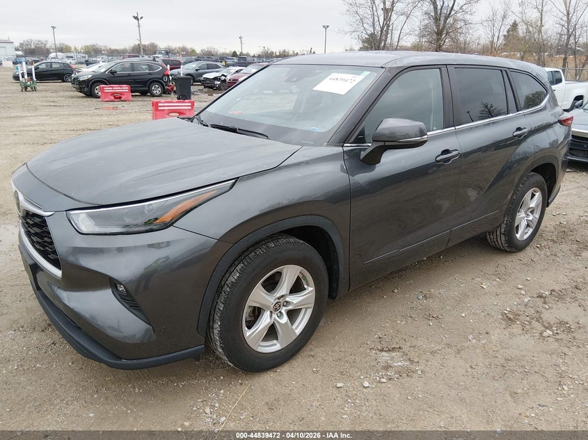 2023 Toyota Highlander VIN 5TDKDRAH2PS005312 IAAI salvage auction — HAIL, Salvage Title, sold $200 on 2026-07-21 (photo 2)