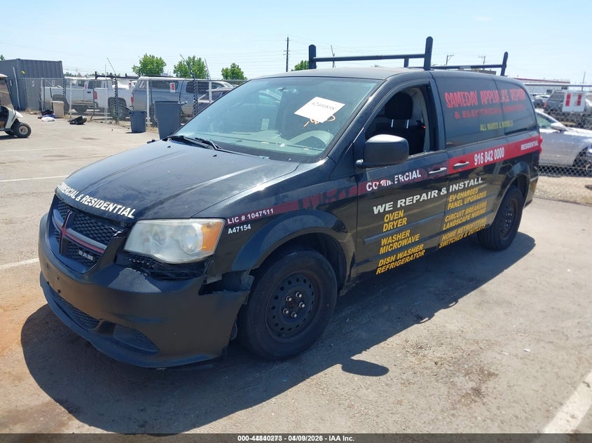 2013 Ram Promaster cargo van VIN 2C4JRGAG8DR727431 IAAI salvage auction — FRONT END, Wait Title, sold $350 on 2026-07-22 (photo 2)