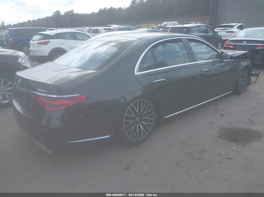 2022 Mercedes-benz S class VIN W1K6G7GB3NA144011 IAAI salvage auction — FRONT END, Salvage (Massachusetts), sold $25,350 on 2026-07-20 (photo 4)