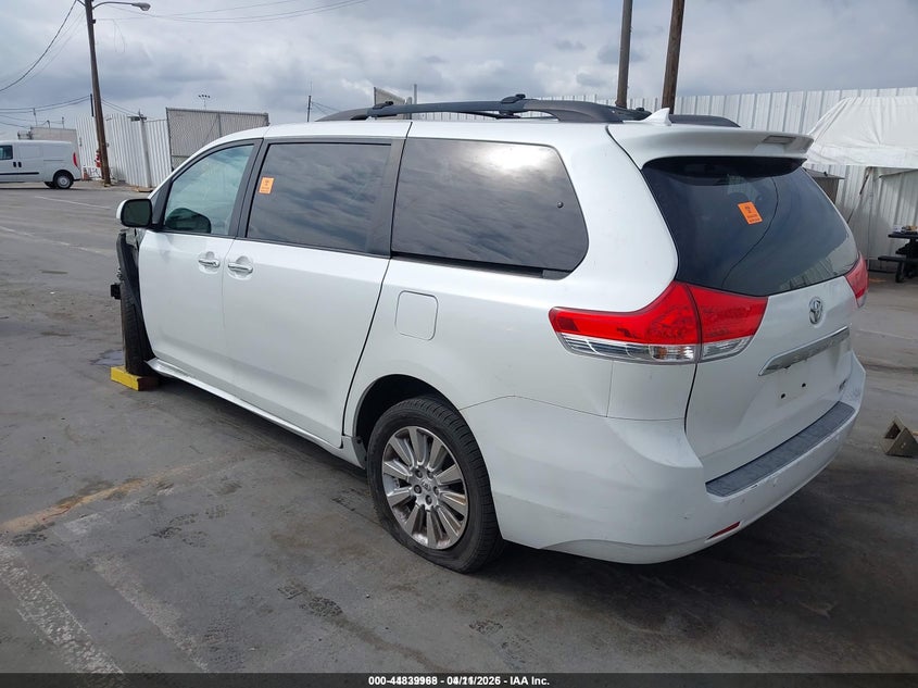 2011 Toyota Sienna VIN 5TDDK3DC8BS005593 IAAI salvage auction — FRONT & REAR, Salvage (California), sold $600 on 2026-07-15 (photo 3)