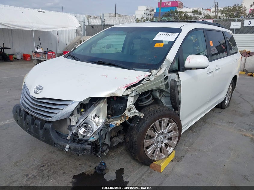 2011 Toyota Sienna VIN 5TDDK3DC8BS005593 IAAI salvage auction — FRONT & REAR, Salvage (California), sold $600 on 2026-07-15 (photo 6)