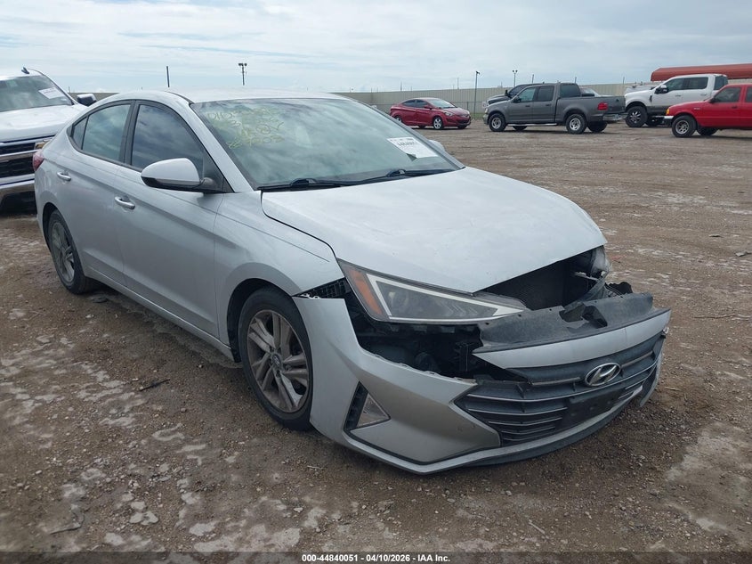 2019 Hyundai Elantra VIN KMHD84LF6KU889203 IAAI salvage auction — FRONT END, Salvage Title, sold $1,950 on 2026-07-13 (photo 1)