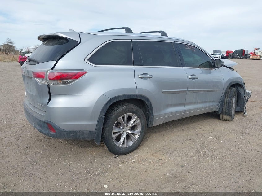 2015 Toyota Highlander VIN 5TDJKRFH8FS213042 IAAI salvage auction — FRONT END, Salvage Title, sold $3,100 on 2026-07-22 (photo 4)