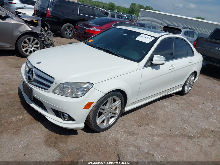 2009 Mercedes-benz C class VIN WDDGF54X29F217518 IAAI salvage auction — HAIL, Salvage (Oklahoma), sold $1,550 on 2026-07-08 (photo 2)