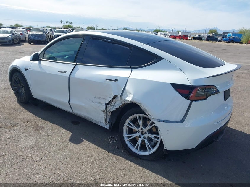 2023 Tesla Model y VIN 7SAYGDEE5PA090221 IAAI salvage auction — LEFT REAR, Salvage Title, sold $11,250 on 2026-07-09 (photo 3)