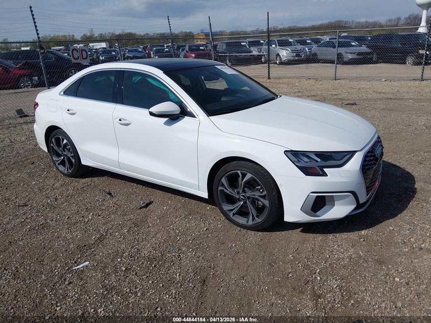 2022 Audi A3 VIN WAUAUDGYXNA030097 IAAI salvage auction — LEFT SIDE, Salvage Title, sold $7,100 on 2026-07-22 (photo 1)