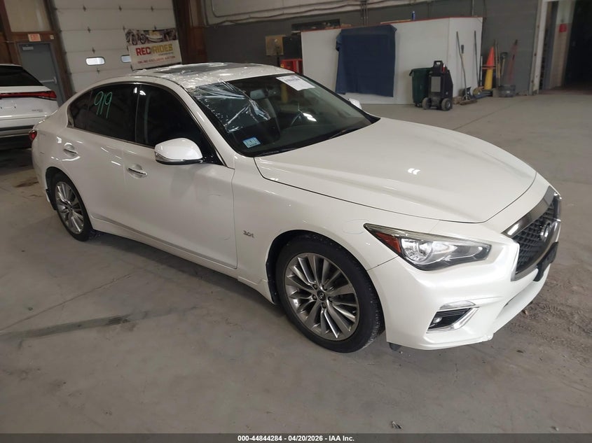 2019 Infiniti Q50 VIN JN1EV7AR5KM551939 IAAI salvage auction — ROOF, Salvage (Massachusetts), sold $25 on 2026-07-29 (photo 1)