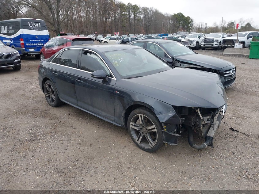 2017 Audi A4 VIN WAUENAF40HN027668 IAAI salvage auction — FRONT END, Salvage Title, sold $1,875 on 2026-07-14 (photo 1)