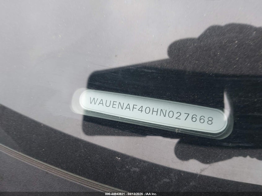 2017 Audi A4 VIN WAUENAF40HN027668 IAAI salvage auction — FRONT END, Salvage Title, sold $1,875 on 2026-07-14 (photo 9)