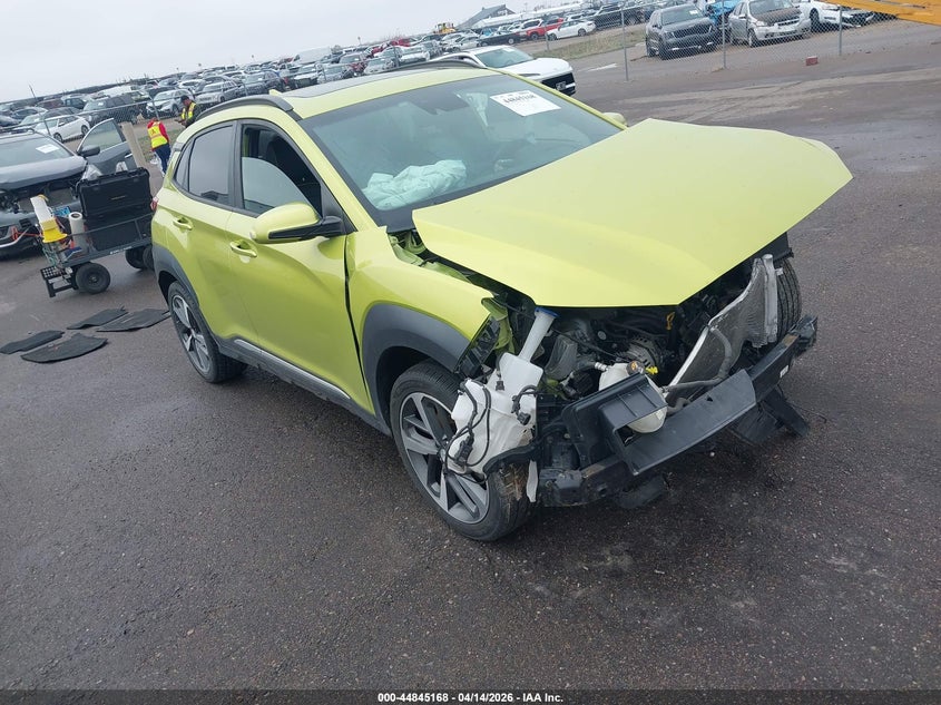 2019 Hyundai Kona VIN KM8K53A55KU267390 IAAI salvage auction — FRONT & REAR, Salvage (Minnesota), sold $675 on 2026-07-13 (photo 1)