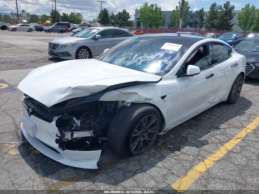 2022 Tesla Model s VIN 5YJSA1E58NF478790 IAAI salvage auction — FRONT END, Salvage Title, sold $1,850 on 2026-07-21 (photo 2)