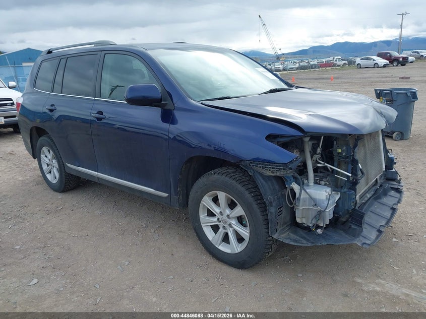 2013 Toyota Highlander VIN 5TDBK3EH2DS199753 IAAI salvage auction — FRONT END, Salvage (Montana), sold $1,600 on 2026-07-15 (photo 1)