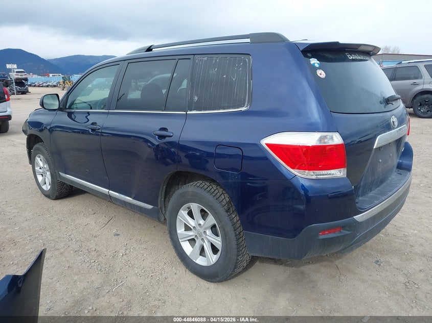 2013 Toyota Highlander VIN 5TDBK3EH2DS199753 IAAI salvage auction — FRONT END, Salvage (Montana), sold $1,600 on 2026-07-15 (photo 3)