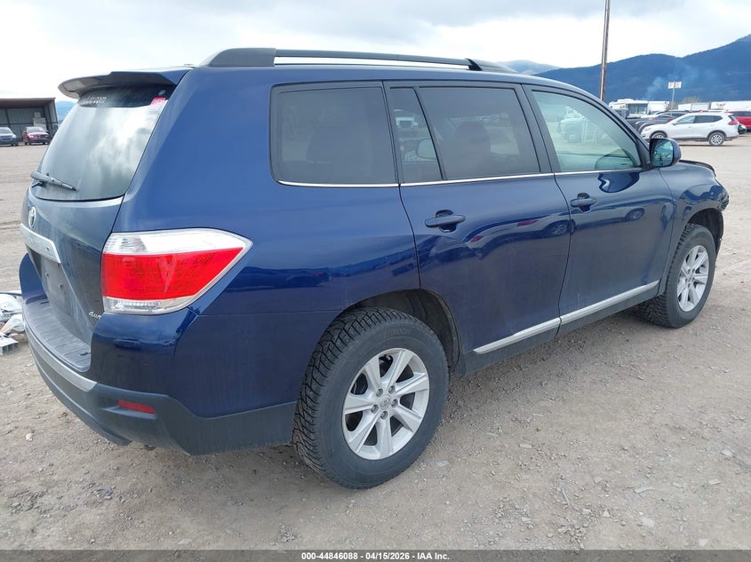 2013 Toyota Highlander VIN 5TDBK3EH2DS199753 IAAI salvage auction — FRONT END, Salvage (Montana), sold $1,600 on 2026-07-15 (photo 4)