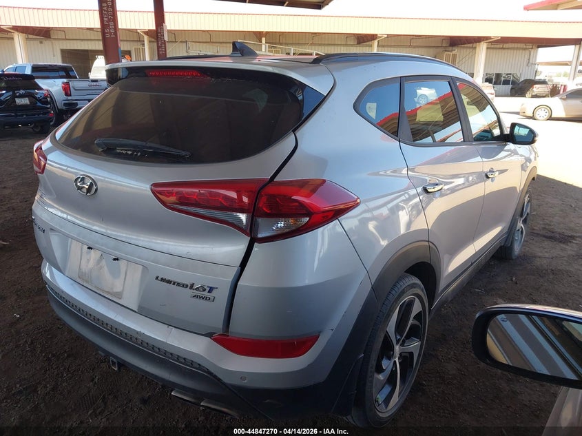 2016 Hyundai Tucson VIN KM8J3CA27GU155995 IAAI salvage auction — FRONT END, Salvage (Arizona), sold $1,750 on 2026-07-28 (photo 4)