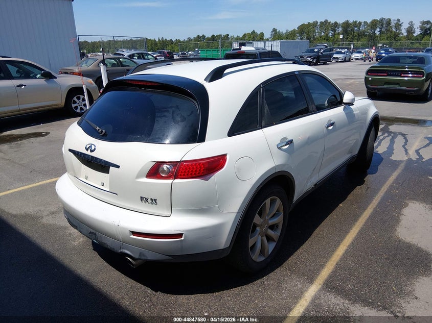 2003 Infiniti Fx35 VIN JNRAS08W23X000665 IAAI salvage auction — SIDE, Repossession Paperwork (South Carolina), sold $225 on 2026-07-08 (photo 4)
