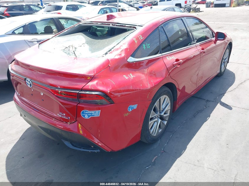 2021 Toyota Mirai VIN JTDAAAAA4MA001098 IAAI salvage auction — RIGHT REAR, Wait Title, sold $25 on 2026-07-22 (photo 4)