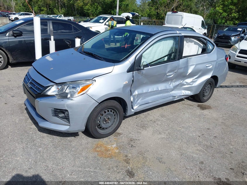 2022 Mitsubishi Mirage VIN ML32FUFJ6NHF00659 IAAI salvage auction — SIDE, Salvage Title, sold $2,300 on 2026-07-20 (photo 2)