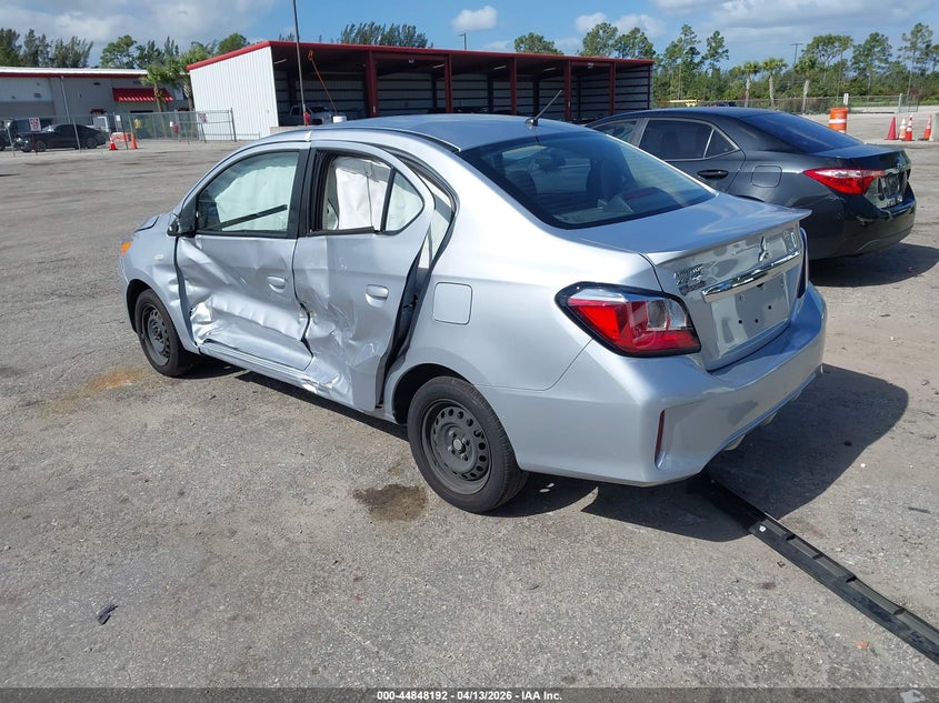 2022 Mitsubishi Mirage VIN ML32FUFJ6NHF00659 IAAI salvage auction — SIDE, Salvage Title, sold $2,300 on 2026-07-20 (photo 3)