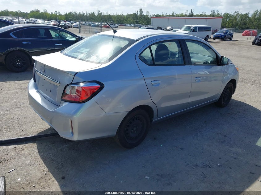 2022 Mitsubishi Mirage VIN ML32FUFJ6NHF00659 IAAI salvage auction — SIDE, Salvage Title, sold $2,300 on 2026-07-20 (photo 4)