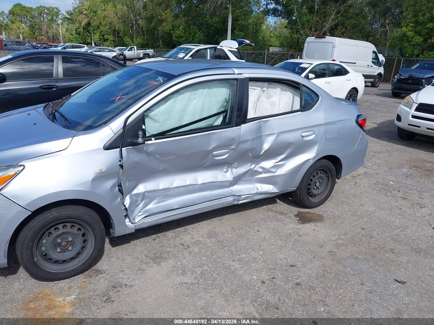 2022 Mitsubishi Mirage VIN ML32FUFJ6NHF00659 IAAI salvage auction — SIDE, Salvage Title, sold $2,300 on 2026-07-20 (photo 6)