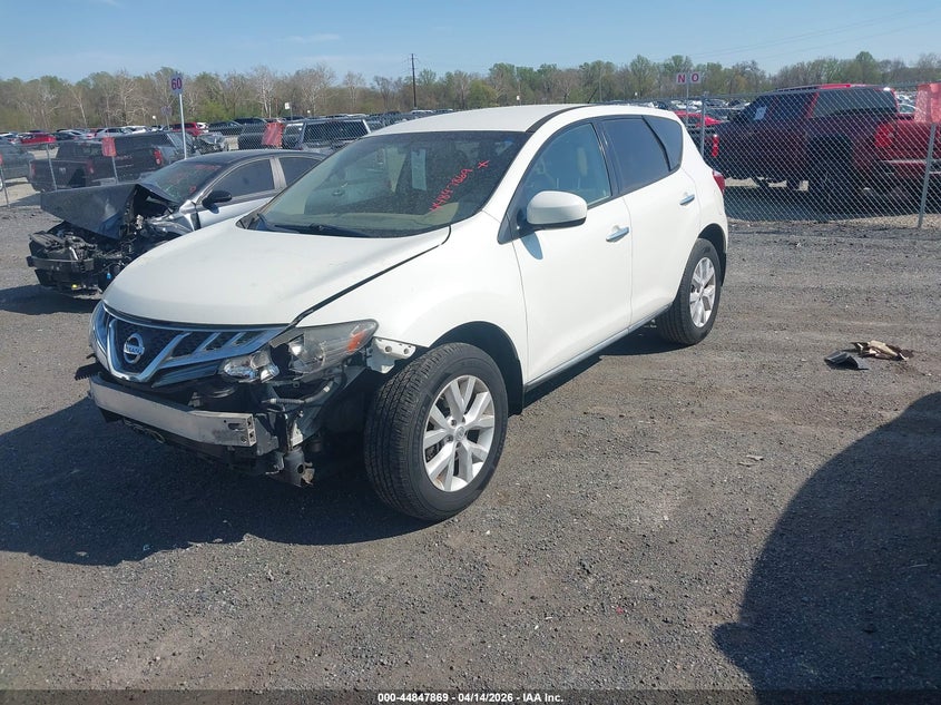 2011 Nissan Murano VIN JN8AZ1MW8BW163580 IAAI salvage auction — FRONT END, Salvage - Greater Than 75% (Maryland), sold $775 on 2026-07-06 (photo 2)