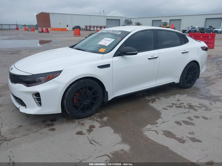 2016 Kia Optima VIN 5XXGW4L26GG105796 IAAI salvage auction — REAR END, Salvage Title, sold $2,125 on 2026-07-15 (photo 2)