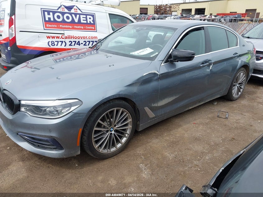 2019 BMW 5er VIN WBAJE7C50KWW23606 IAAI salvage auction — LEFT SIDE, Clear (Michigan), sold $10,975 on 2026-07-09 (photo 2)