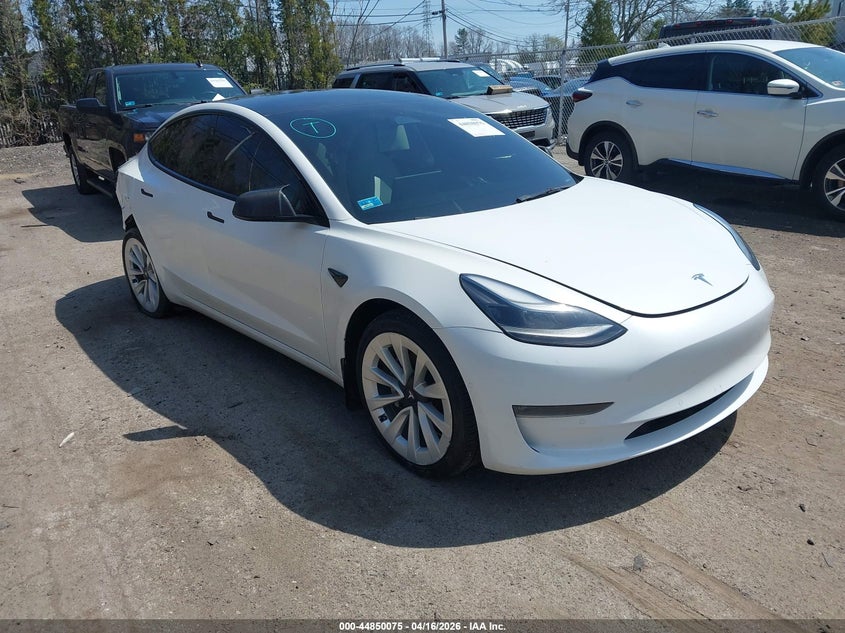 2022 Tesla Model 3 VIN 5YJ3E1EB6NF164215 IAAI salvage auction — SUSPENSION, Salvage (Rhode Island), sold $8,400 on 2026-07-09 (photo 1)