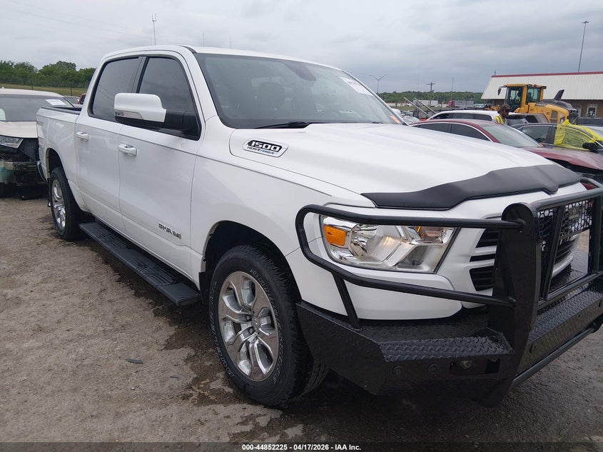 2021 Ram 1500 VIN 1C6SRFFT1MN637403 IAAI salvage auction — FRONT END, Salvage Title, sold $16,725 on 2026-08-01 (photo 1)