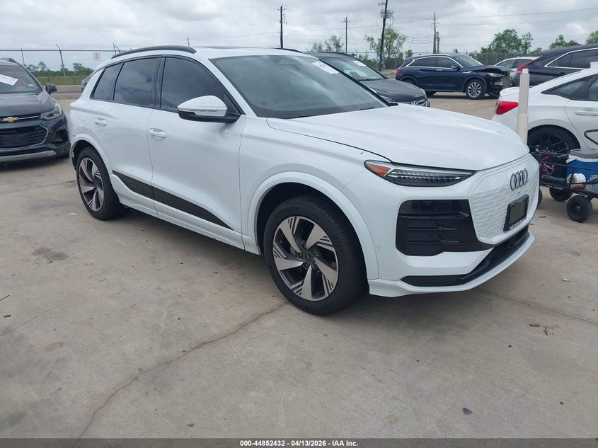 2025 Audi Q6 VIN WA124BGF8SA075846 IAAI salvage auction — LEFT SIDE, Original (Texas), sold $22,650 on 2026-07-09 (photo 1)
