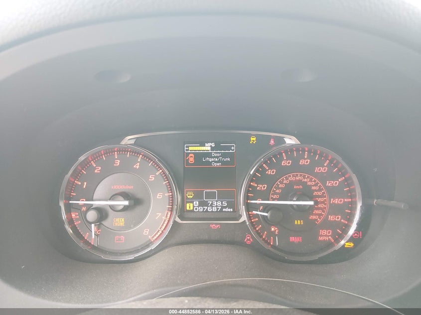 2017 Subaru Wrx VIN JF1VA1E63H9832127 IAAI salvage auction — WATER/FLOOD, Salvage Title, sold $3,500 on 2026-07-09 (photo 7)