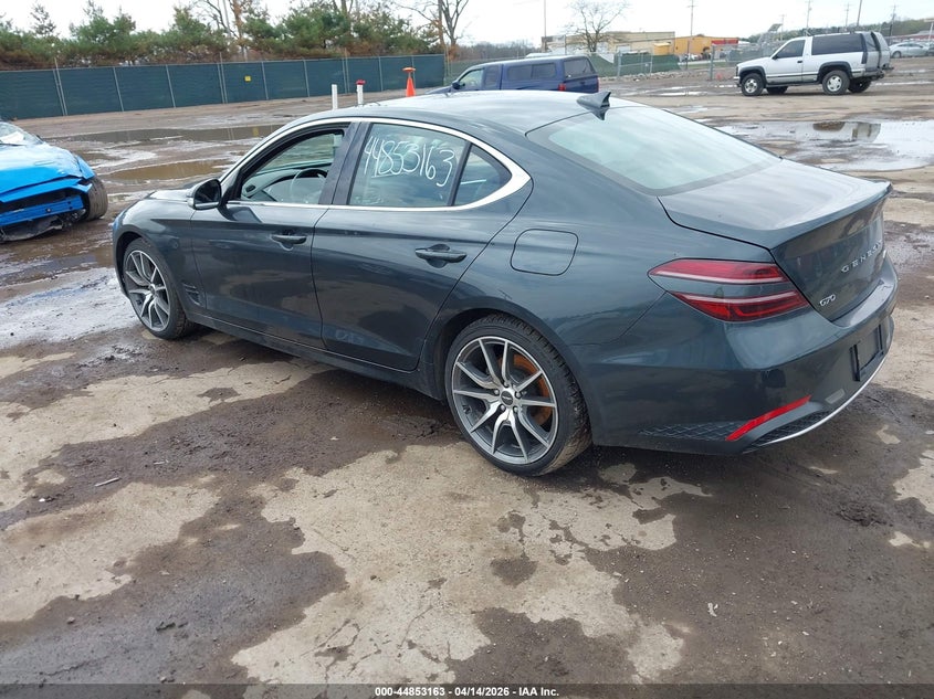 2023 Genesis G70 VIN KMTG34TA1PU125546 IAAI salvage auction — RIGHT SIDE, Salvage (Indiana), sold $5,050 on 2026-07-14 (photo 3)