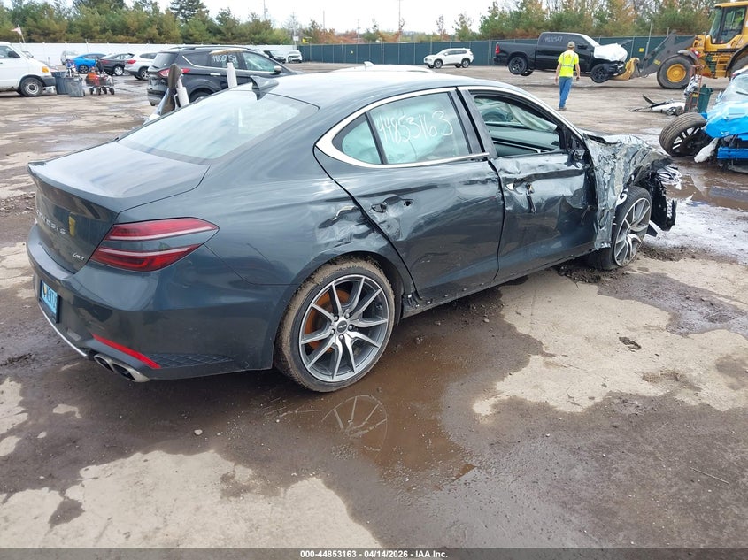 2023 Genesis G70 VIN KMTG34TA1PU125546 IAAI salvage auction — RIGHT SIDE, Salvage (Indiana), sold $5,050 on 2026-07-14 (photo 4)